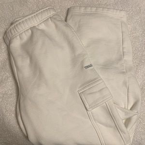 aritzia tna mega cargo pants in white